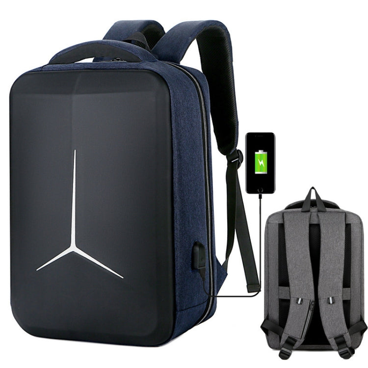 17 inch Multifunctional Waterproof Business Sports Laptop Backpack with USB Port(Navy Blue) - Backpack by PMC Jewellery | Online Shopping South Africa | PMC Jewellery | Buy Now Pay Later Mobicred