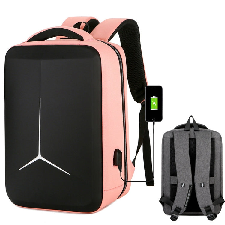 17 inch Multifunctional Waterproof Business Sports Laptop Backpack with USB Port(Pink) - Backpack by PMC Jewellery | Online Shopping South Africa | PMC Jewellery | Buy Now Pay Later Mobicred