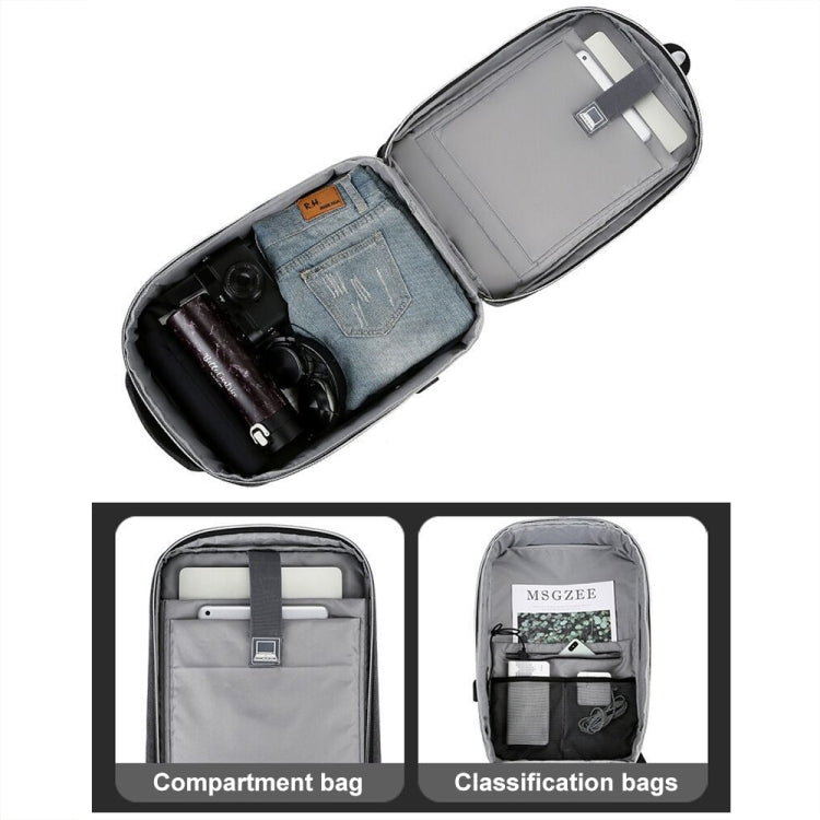 15 inch Multifunctional Waterproof Business Sports Laptop Backpack with USB Port(Black) - Backpack by PMC Jewellery | Online Shopping South Africa | PMC Jewellery | Buy Now Pay Later Mobicred