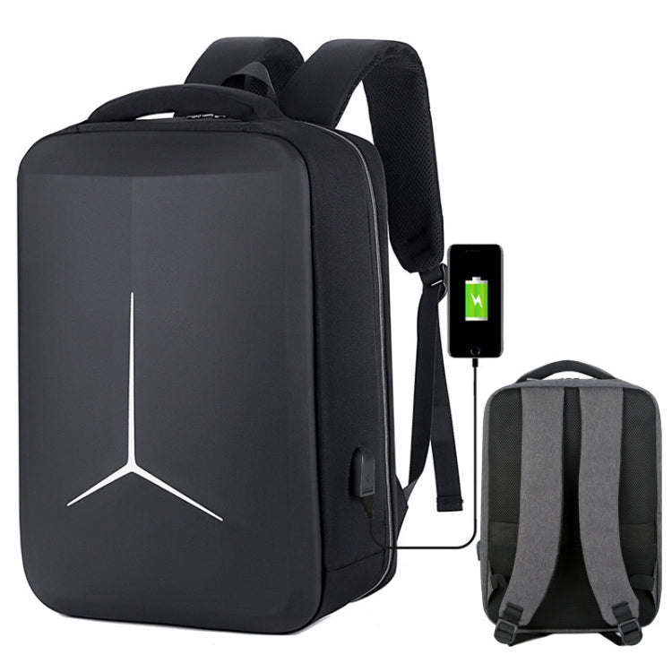15 inch Large-Capacity Waterproof Business Commuter Laptop Backpack with USB Port(Simplified Black) - Backpack by PMC Jewellery | Online Shopping South Africa | PMC Jewellery | Buy Now Pay Later Mobicred