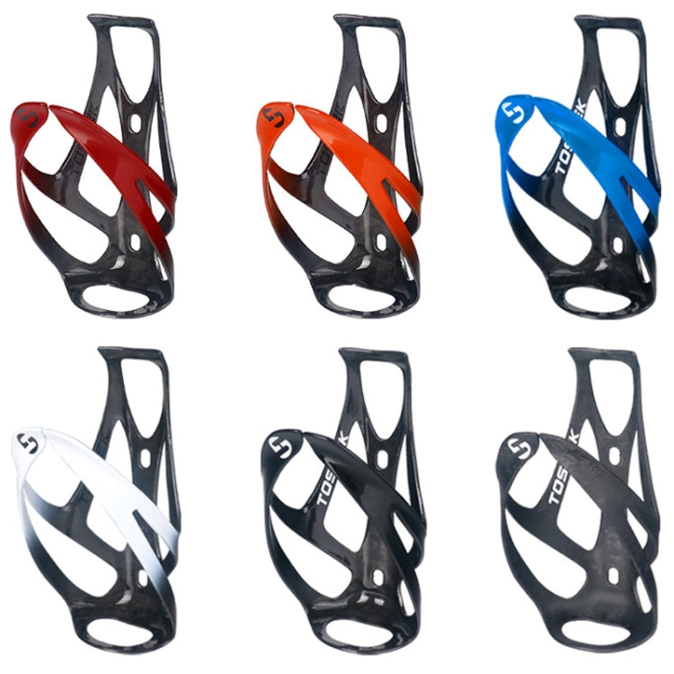 TOSEEK Outdoor Cycling Carbon Fiber Open Water Bottle Cage, Color: Red Glossy - free shipping - PMC TechLife - Order now!