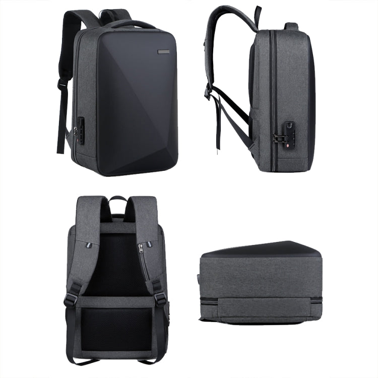 16 inch Large Capacity Password Lock Anti-Theft Laptop Backpack With USB Port(Black) - Backpack by PMC Jewellery | Online Shopping South Africa | PMC Jewellery | Buy Now Pay Later Mobicred