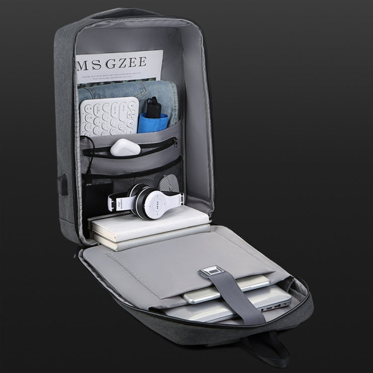 16 inch Large Capacity Password Lock Anti-Theft Laptop Backpack With USB Port(Dark Gray) - Backpack by PMC Jewellery | Online Shopping South Africa | PMC Jewellery | Buy Now Pay Later Mobicred