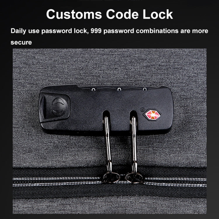 16 inch Large Capacity Password Lock Anti-Theft Laptop Backpack With USB Port(Dark Gray) - Backpack by PMC Jewellery | Online Shopping South Africa | PMC Jewellery | Buy Now Pay Later Mobicred