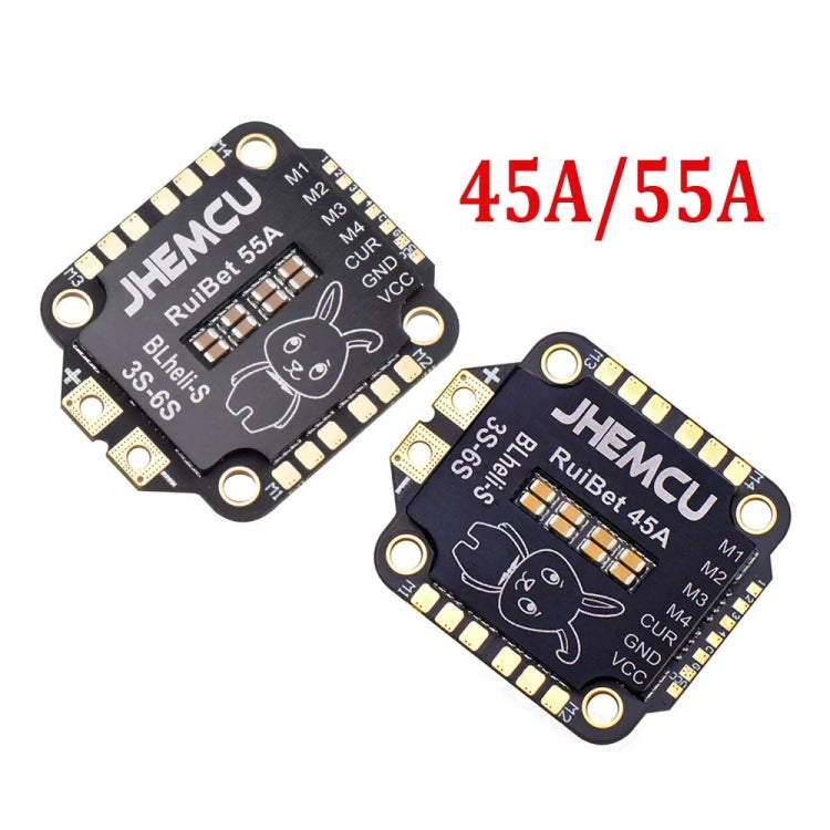 JHEMCU RuiBet  55A  4 In 1 Brushless ESC 3-6S 30.5X30.5 M4 BLHELI_S Dshot600 ESC for RC FPV - free shipping - PMC Jewellery - Order now!