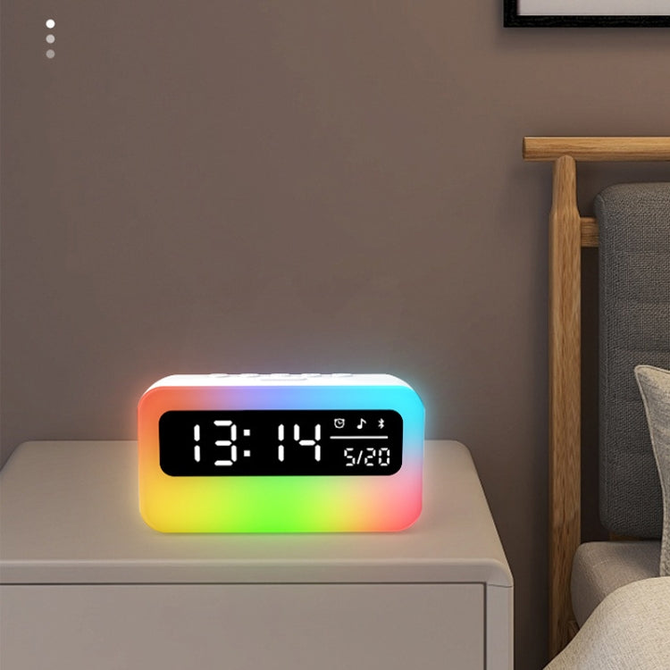 JSK-L30 Bluetooth Speaker Atmosphere Alarm Clock Regularly Wake Up APP Smart Home Charging Night Light(White) - Alarm Clocks by PMc TechLife | Online Shopping South Africa | PMc TechLife | Buy Now Pay Later Mobicred