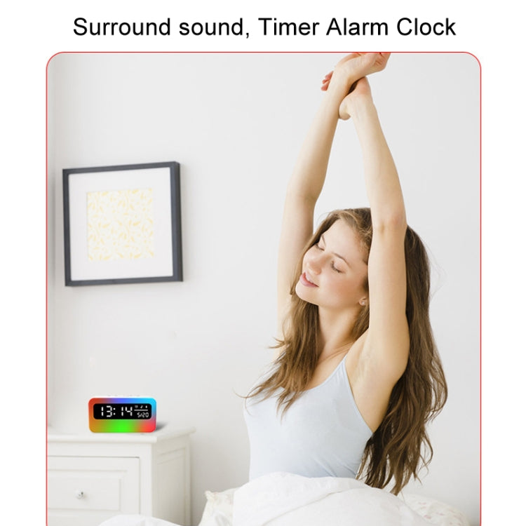 JSK-L30 Bluetooth Speaker Atmosphere Alarm Clock Regularly Wake Up APP Smart Home Charging Night Light(White) - Alarm Clocks by PMc TechLife | Online Shopping South Africa | PMc TechLife | Buy Now Pay Later Mobicred
