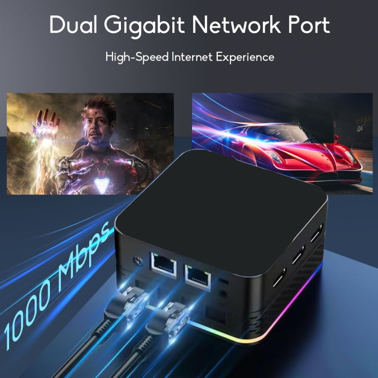 T9 Plus N100 DDR5 16G+256G UK Plug 12th Alder Lake Dual Gigabit LAN+3 HDMI 4K HD Pocket Mini PC - Windows Mini PCs by PMc TechLife | Online Shopping South Africa | PMc TechLife | Buy Now Pay Later Mobicred
