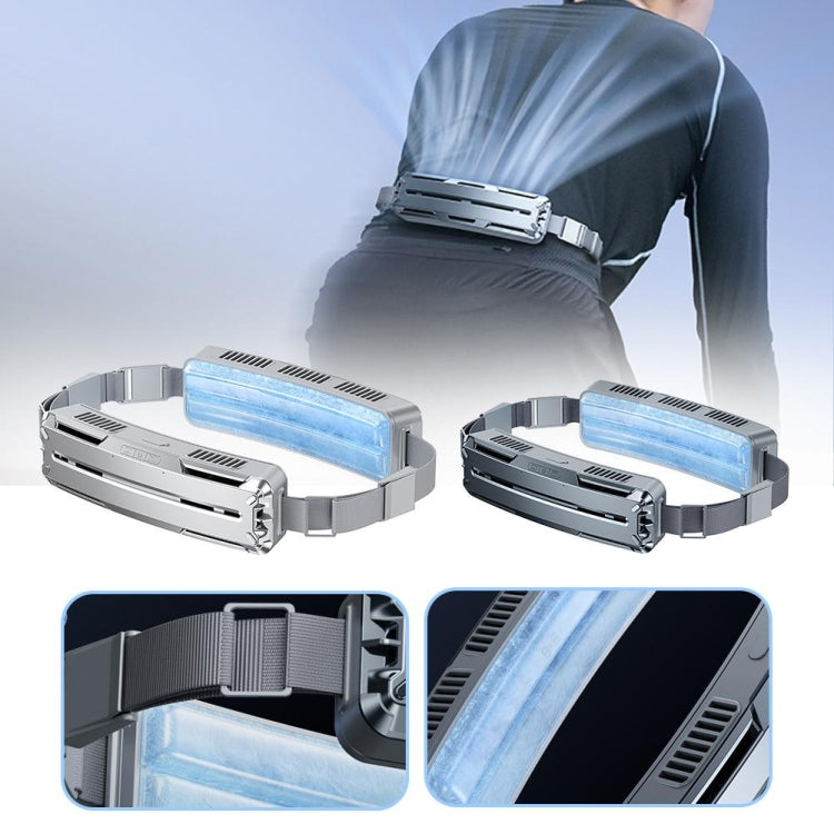 Ice Belt Outdoor Sports Cooling Fan Portable Mini Waist Fan(Silver Gray) - Electric Fans by PMC TechLife | Online Shopping South Africa | PMC TechLife | Buy Now Pay Later Mobicred