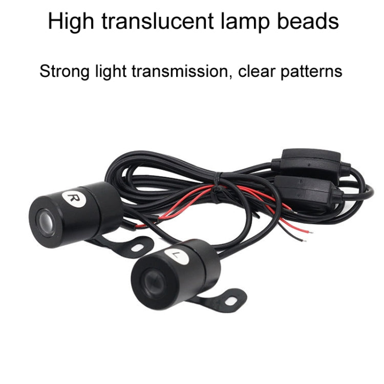 1pair Motorcycle Angel Wings Welcome Light LED Chassis Modified Wings Projector Light(Red) - Decorative Lights by PMC TechLife | Online Shopping South Africa | PMC TechLife | Buy Now Pay Later Mobicred