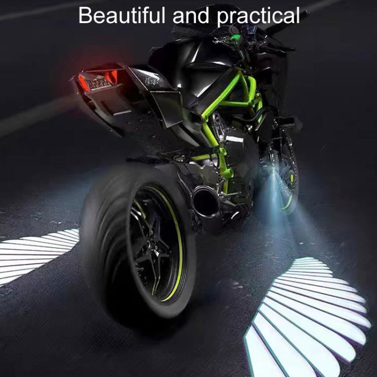 1pair Motorcycle Angel Wings Welcome Light LED Chassis Modified Wings Projector Light(Blue) - Decorative Lights by PMC TechLife | Online Shopping South Africa | PMC TechLife | Buy Now Pay Later Mobicred