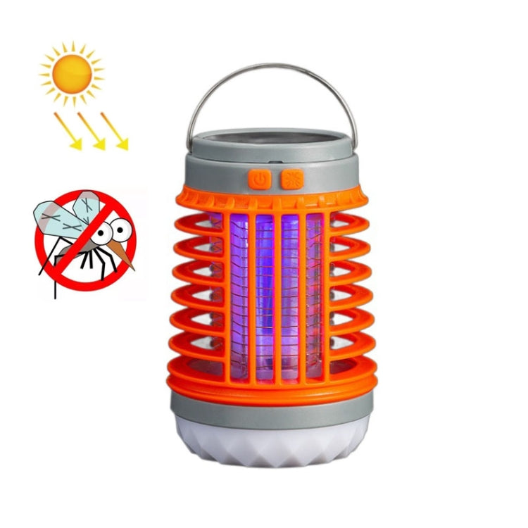 E-SMARTER W890-1 Solar LED Electric Shock Mosquito Light Outdoor USB Rechargeable Lighting Mosquito Trap(Orange) - Repellents by E-SMARTER | Online Shopping South Africa | PMC TechLife | Buy Now Pay Later Mobicred