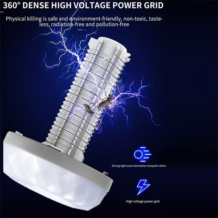 E-SMARTER W890-1 Solar LED Electric Shock Mosquito Light Outdoor USB Rechargeable Lighting Mosquito Trap(Orange) - Repellents by E-SMARTER | Online Shopping South Africa | PMC TechLife | Buy Now Pay Later Mobicred