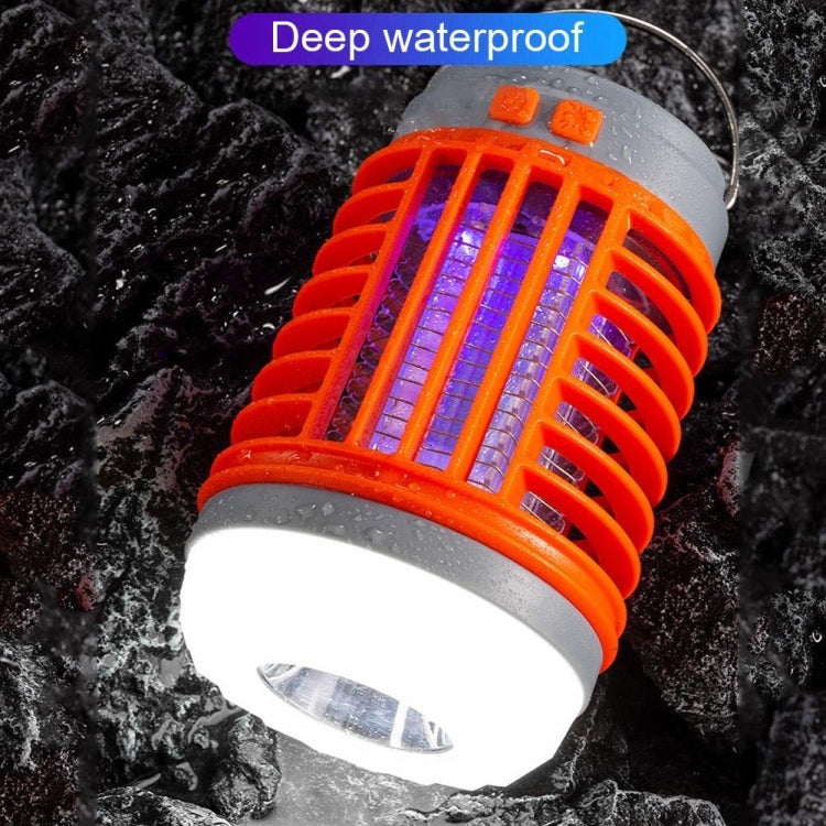 E-SMARTER W890-1 Solar LED Electric Shock Mosquito Light Outdoor USB Rechargeable Lighting Mosquito Trap(Orange) - Repellents by E-SMARTER | Online Shopping South Africa | PMC TechLife | Buy Now Pay Later Mobicred