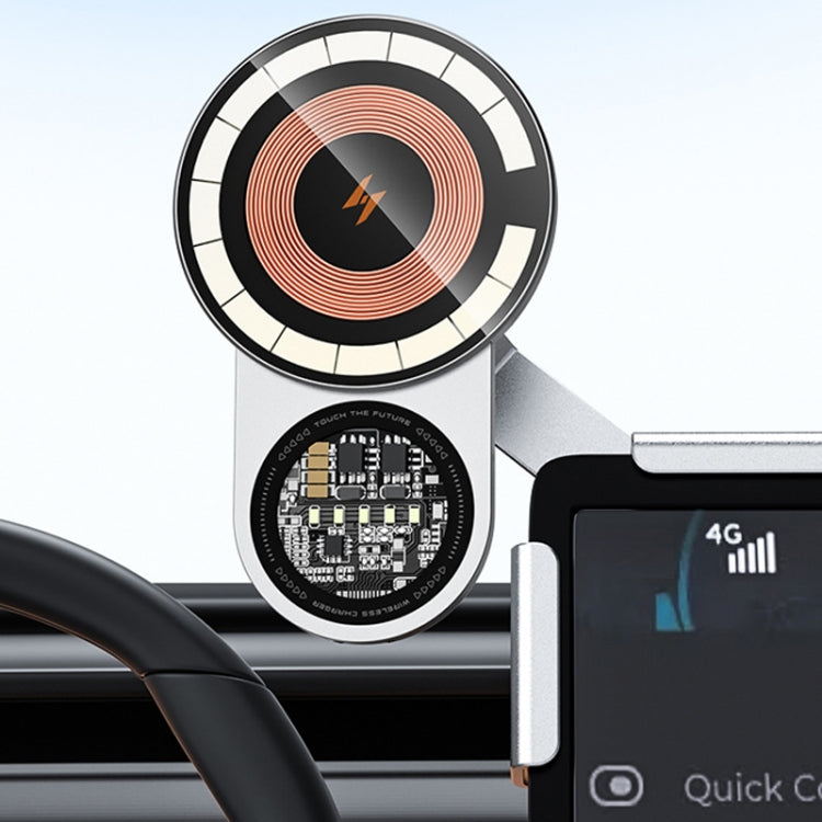 Car Wireless Charging Mobile Phone Holder For Tesla Model 3 and Other Models(Gray) - Wireless Charger Holders by PMC TechLife | Online Shopping South Africa | PMC TechLife | Buy Now Pay Later Mobicred