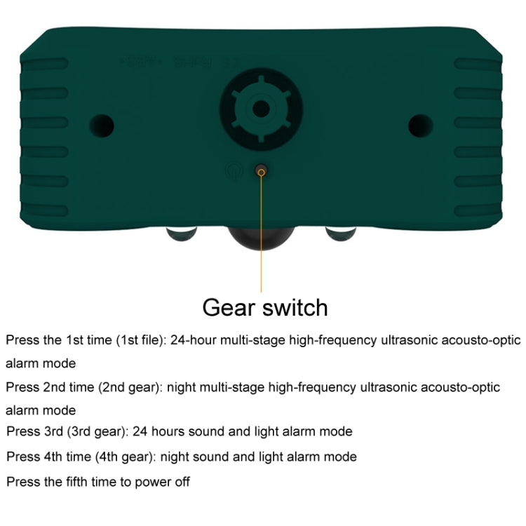 N911W Solar Powered Mouse Repeller Alarm Infrared Sensor Animal Repellent(Green) - Outdoor Insect Repellent by PMC TechLife | Online Shopping South Africa | PMC TechLife | Buy Now Pay Later Mobicred