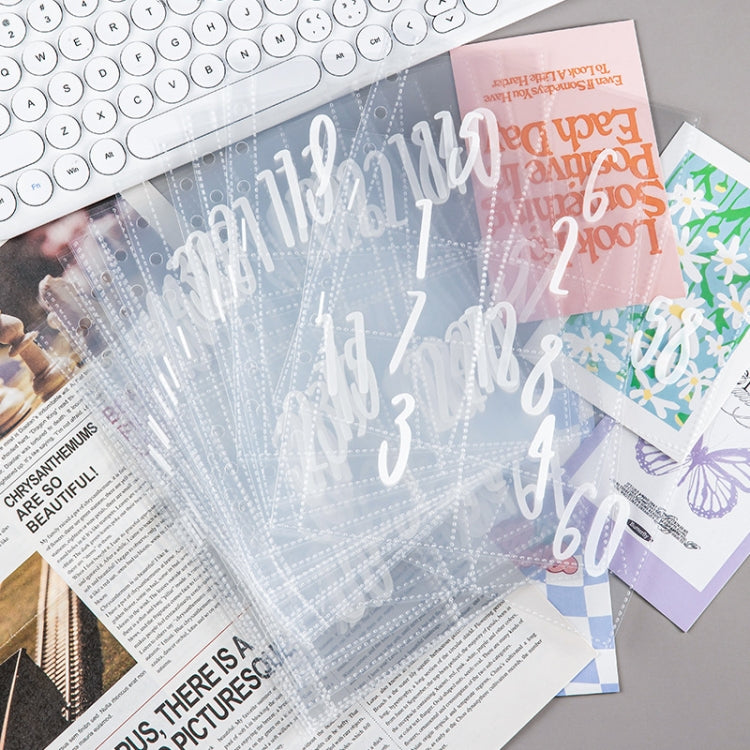 25sheets /Set A5 6 Holes Save Money Challenge Envelopes Replacement Inner Page, Spec: Set 1 - free shipping - PMc TechLife - Order now!