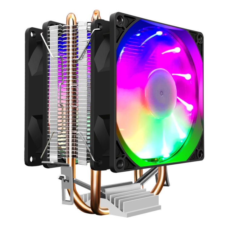 COOLMOON Frost Double Copper Tube CPU Fan Desktop PC Illuminated Silent AMD Air-Cooled Cooler, Style: P22 Streamline Edition Double Fan - free shipping - PMC Jewellery - Order now!