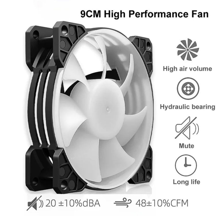 COOLMOON Frost Double Copper Tube CPU Fan Desktop PC Illuminated Silent AMD Air-Cooled Cooler, Style: P22 Magic Moon Edition Double Fan - free shipping - PMC Jewellery - Order now!