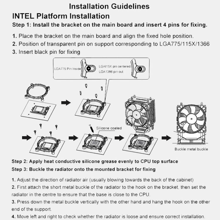 COOLMOON Frost Double Copper Tube CPU Fan Desktop PC Illuminated Silent AMD Air-Cooled Cooler, Style: P22 Streamline Edition Double Fan - free shipping - PMC Jewellery - Order now!