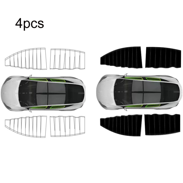 For Tesla Model 3 4pcs Black Car Side Window Privacy Sun Protection Curtain - Window Foils & Solar Protection by PMC TechLife | Online Shopping South Africa | PMC TechLife | Buy Now Pay Later Mobicred