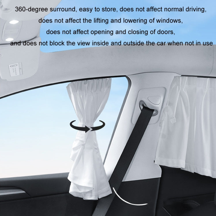 For Tesla Model 3 4pcs White Car Side Window Privacy Sun Protection Curtain - free shipping - PMC TechLife - Order now!