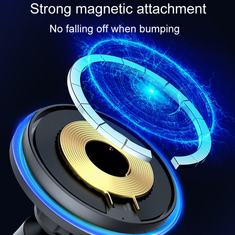 Car Magnetic Wireless Charging Cell Phone Holder With Ambient Light, Style: Colorful Light - Wireless Charger Holders by PMC TechLife | Online Shopping South Africa | PMC TechLife | Buy Now Pay Later Mobicred