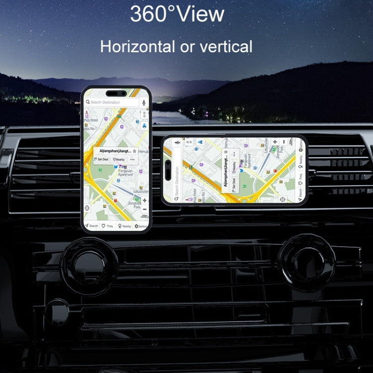 Car Magnetic Wireless Charging Cell Phone Holder With Ambient Light, Style: Colorful Light - Wireless Charger Holders by PMC TechLife | Online Shopping South Africa | PMC TechLife | Buy Now Pay Later Mobicred