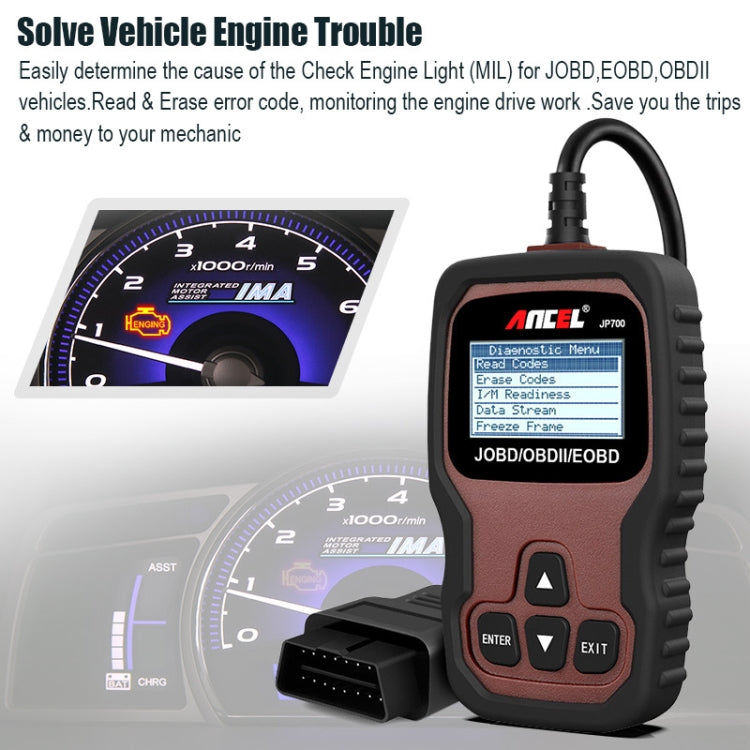 Ancel JOBD+EOBD/OBD-II Car Error Code Diagnostic scanner - free shipping - PMC TechLife - Order now!