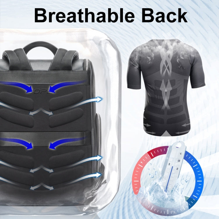 Bopai 61-122431 Large-capacity First-layer Cowhide Business Waterproof Laptop Backpack(Black) - free shipping - PMC Jewellery - Order now!