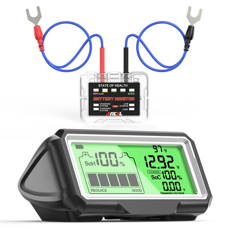 ANCEL 12V LED Car Battery Tester SOH/SOC Rechargeable Battery Analysis Tool - free shipping - PMC TechLife - Order now!