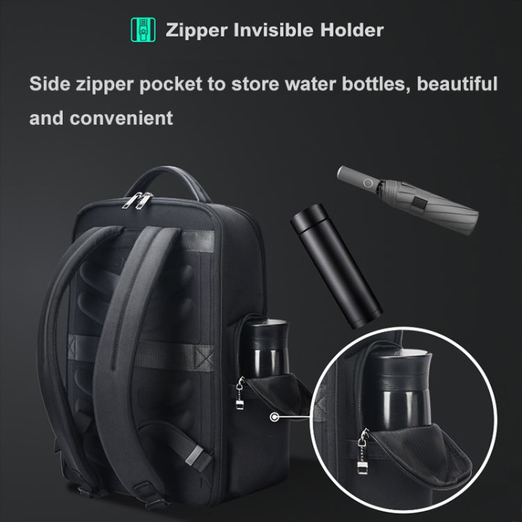 Bopai 61-125031 Large-capacity First-layer Cowhide Business Laptop Backpack With USB+Type-C Port(Black) - free shipping - PMC Jewellery - Order now!