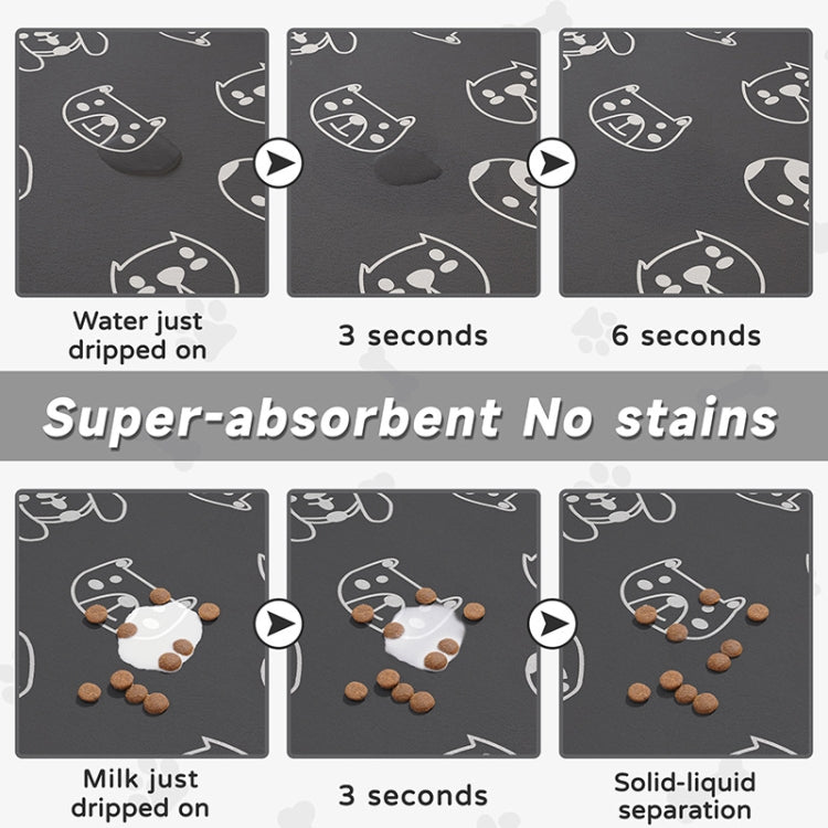 Pet Floor Mat Anti-Tear And Bite Absorbent Feeding Mat Sleeping Anti-Slip Dog Nest Pad, Style: Dogs Party Light Gray(50x70cm) - free shipping - PMC TechLife - Order now!