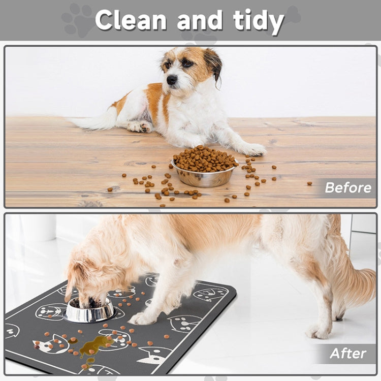 Pet Floor Mat Anti-Tear And Bite Absorbent Feeding Mat Sleeping Anti-Slip Dog Nest Pad, Style: Cats And Dogs Deep Gray(50x70cm) - Pads by PMC TechLife | Online Shopping South Africa | PMC TechLife | Buy Now Pay Later Mobicred