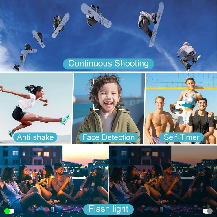 3-Inch Display Digital Camera Dual Front And Rear Cameras 48MP, 18x Digital Zoom 4K HD Camcorder(Black) - Video Cameras by PMC TechLife | Online Shopping South Africa | PMC TechLife | Buy Now Pay Later Mobicred