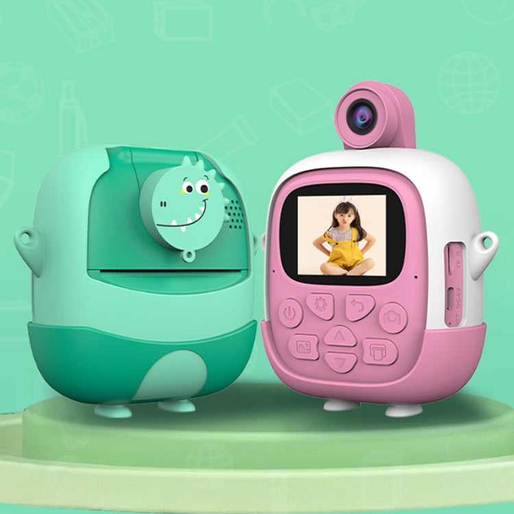 A19B 2.0-Inch 720P HD Reversible Camera Cartoon Children Mini Digital Printing Camera(Green) - Children Cameras by PMC TechLife | Online Shopping South Africa | PMC TechLife | Buy Now Pay Later Mobicred