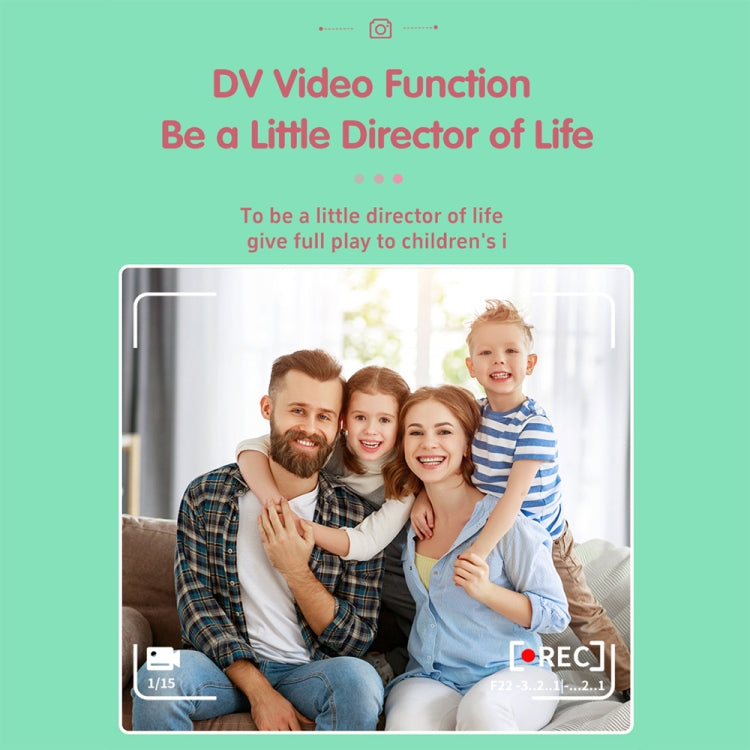 A19B 2.0-Inch 720P HD Reversible Camera Cartoon Children Mini Digital Printing Camera(Green) - Children Cameras by PMC TechLife | Online Shopping South Africa | PMC TechLife | Buy Now Pay Later Mobicred