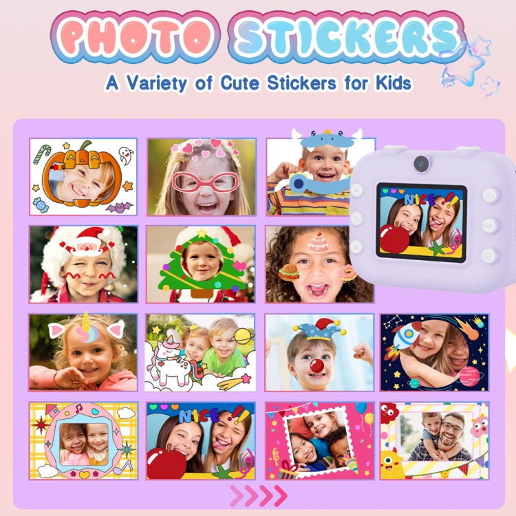 M8 2.4-Inch 1080P HD 2400W Pixel Dual-Camera Children Thermal Printing Camera, Color: Blue+32GB - Children Cameras by PMC TechLife | Online Shopping South Africa | PMC TechLife | Buy Now Pay Later Mobicred