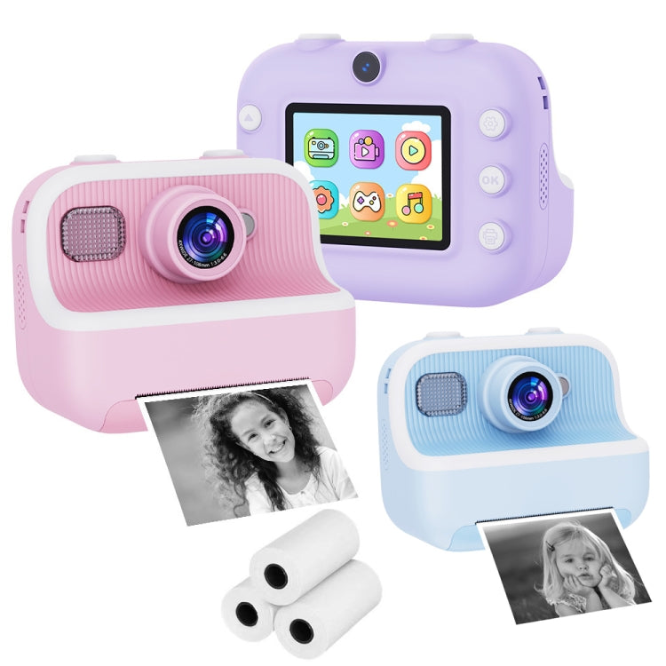 M8 2.4-Inch 1080P HD 2400W Pixel Dual-Camera Children Thermal Printing Camera, Color: Purple+32GB - Children Cameras by PMC TechLife | Online Shopping South Africa | PMC TechLife | Buy Now Pay Later Mobicred