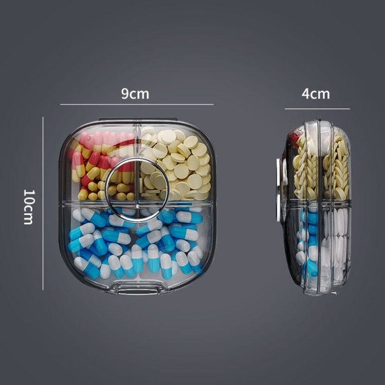 Multi-functional Portable Mini Pill Dispenser Organizer(Transparent Black) - free shipping - PMC TechLife - Order now!