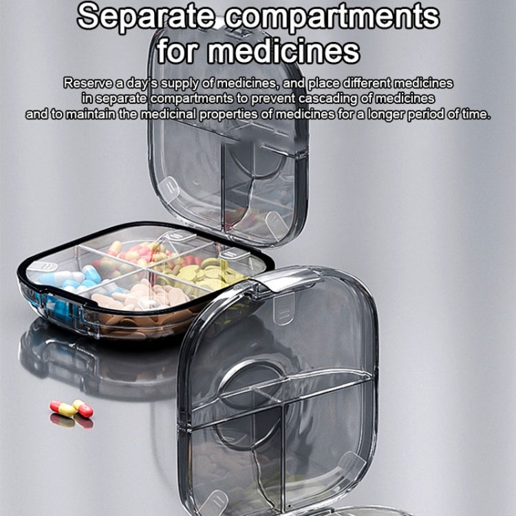 Multi-functional Portable Mini Pill Dispenser Organizer(Transparent Black) - free shipping - PMC TechLife - Order now!
