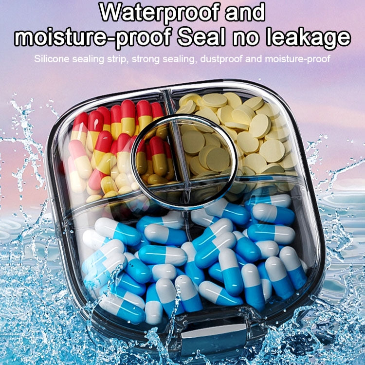 Multi-functional Portable Mini Pill Dispenser Organizer(Transparent Black) - free shipping - PMC TechLife - Order now!