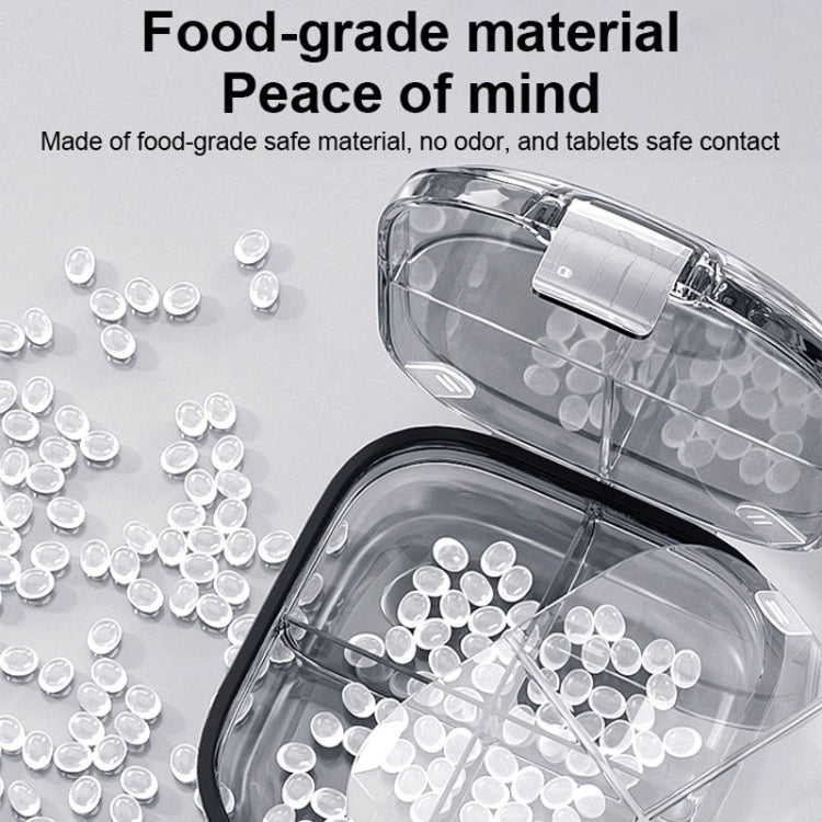 Multi-functional Portable Mini Pill Dispenser Organizer(Transparent Black) - free shipping - PMC TechLife - Order now!