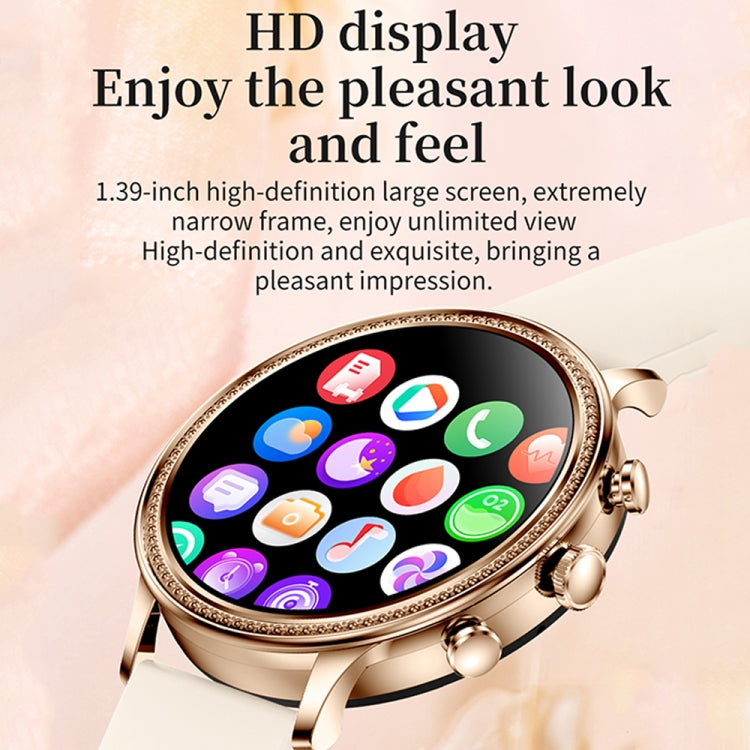 V60 1.39 Inch Health Monitoring Multifunctional Waterproof Bluetooth Call Smart Watch, Color: Gold Steel - Smart Watches by PMC TechLife | Online Shopping South Africa | PMC TechLife | Buy Now Pay Later Mobicred