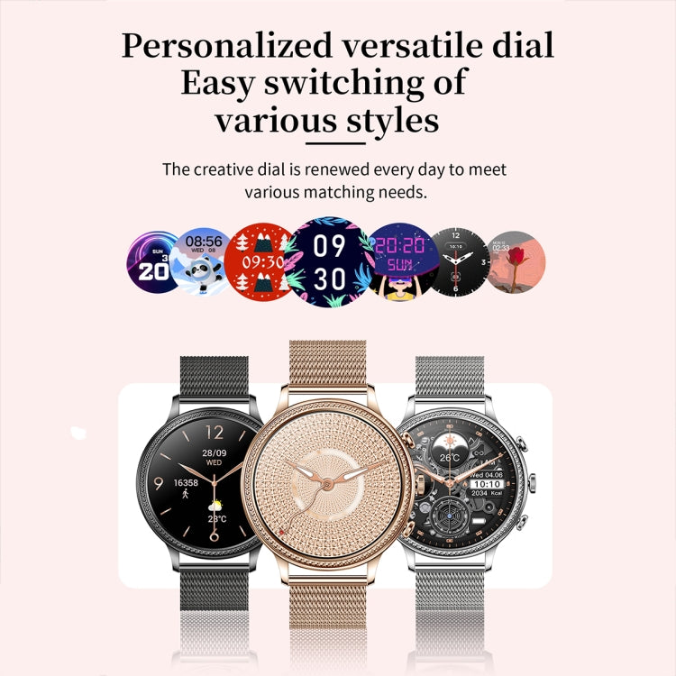 V60 1.39 Inch Health Monitoring Multifunctional Waterproof Bluetooth Call Smart Watch, Color: Gold Steel - Smart Watches by PMC TechLife | Online Shopping South Africa | PMC TechLife | Buy Now Pay Later Mobicred