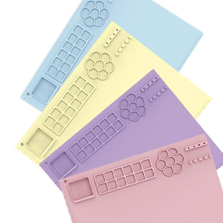 50x40cm Silicone Painting Pad With  Paint Holder Art Mat For Drawing Clay(Violet) - free shipping - PMc TechLife - Order now!