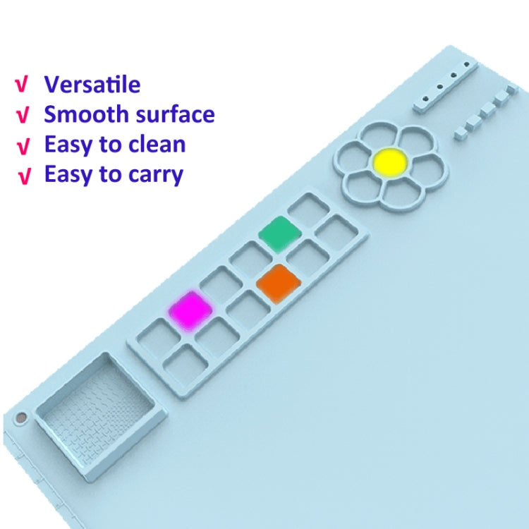 50x40cm Silicone Painting Pad With  Paint Holder Art Mat For Drawing Clay(Violet) - free shipping - PMc TechLife - Order now!