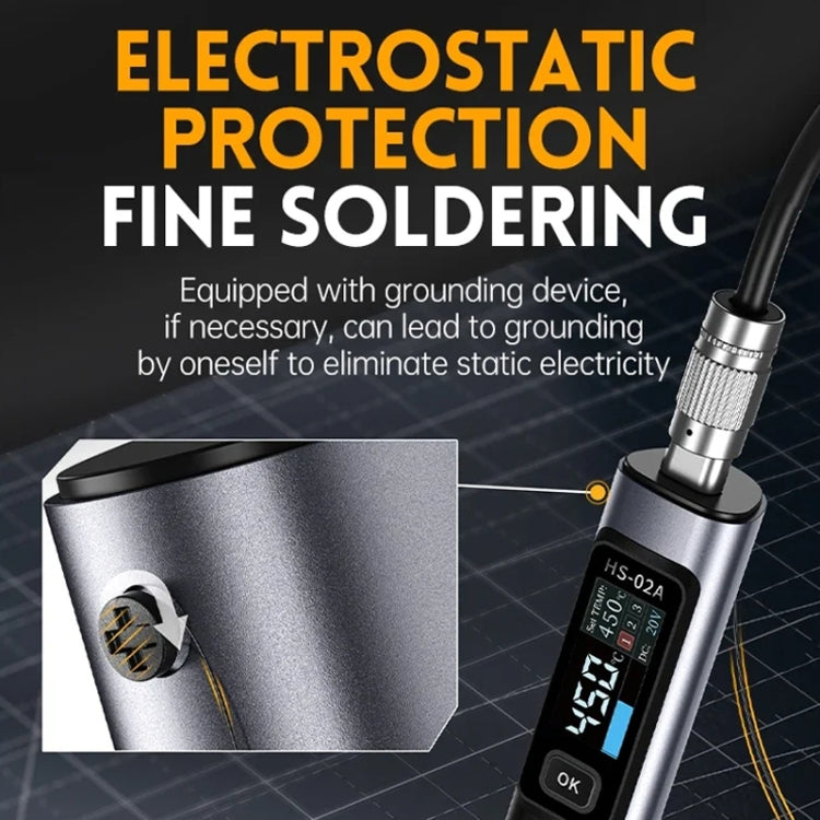 FNIRSI Portable Constant Temperature Soldering Iron Set, Model: HS-02B Standard K - free shipping - PMc TechLife - Order now!