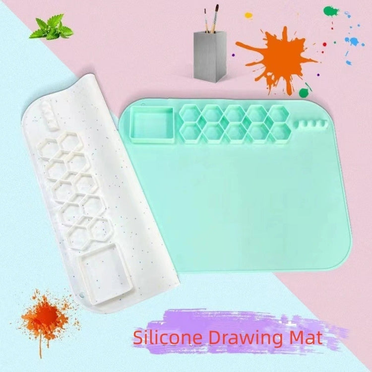 40 x 50cm Square Silicone Painting Pad  Art Mat for Drawing Clay(Sky Blue) - free shipping - PMc TechLife - Order now!