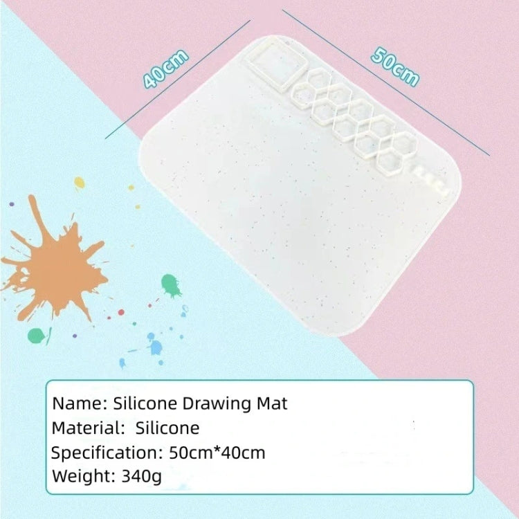 40 x 50cm Square Silicone Painting Pad  Art Mat for Drawing Clay(Sky Blue) - free shipping - PMc TechLife - Order now!